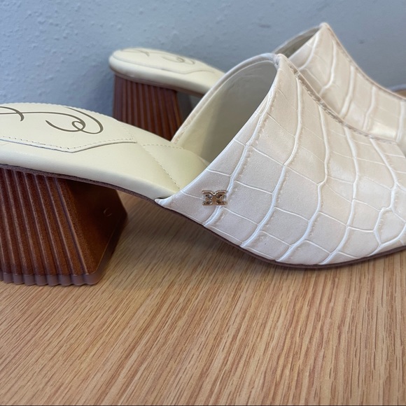 Sam‎ Edelman “Sonya Croc-Embossed Textured Faux” Leather Sandals NWT - Picture 8 of 11